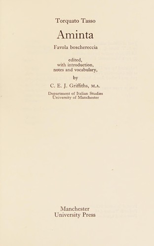Aminta, favola boschereccia
