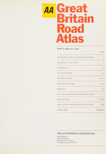 AA Great Britain road atlas