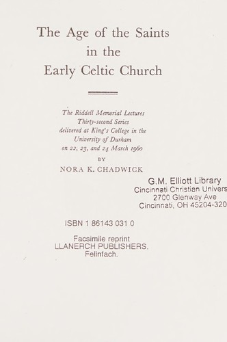 The age of the saints in the early Celtic Church
