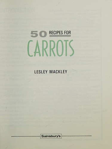 Sainsbury's 50 recipes for carrots