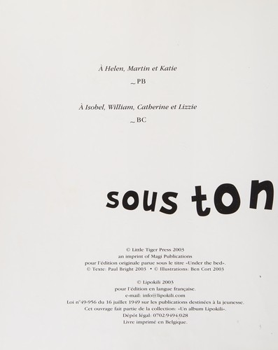 Sous ton lit--