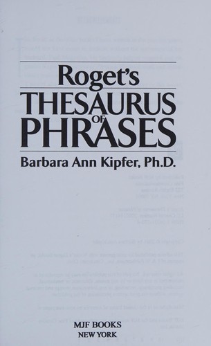 Roget's thesaurus of phrases