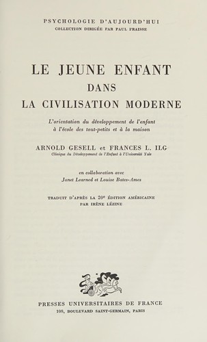 Le Jeune enfant dans la civilisation moderne