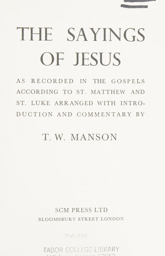 The sayings of Jesus