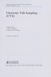 Chorionic Villi Sampling (Contributions to Gynecology and Obstetrics)