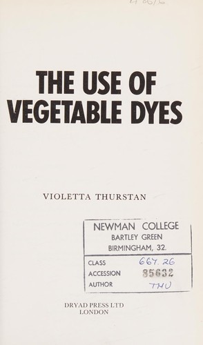 The use of vegetable dyes