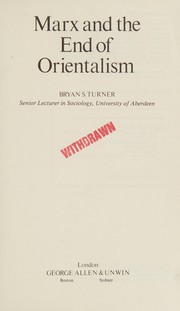 Marx and the end of Orientalism