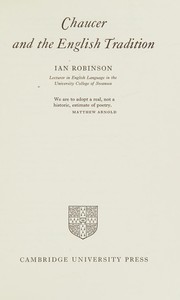 Chaucer and the English tradition