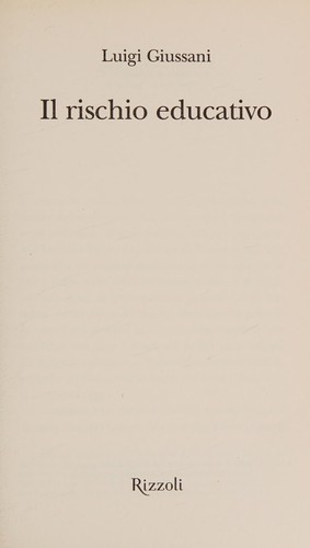Il rischio educativo