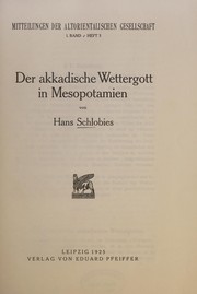 Der akkadische Wettergott in Mesopotamien