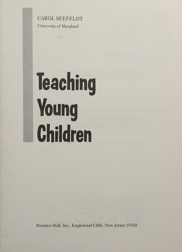 Teaching young children