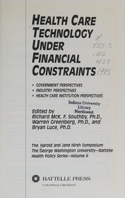 Health care technology under financial constraints