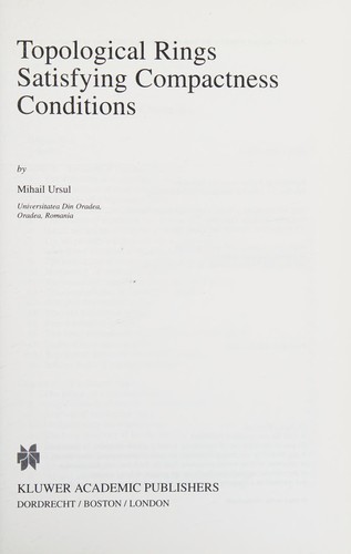 Topological rings satisfying compactness conditions