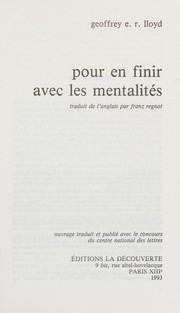 Pour en finir avec les mentalités