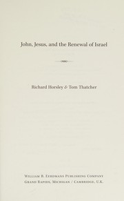 John, Jesus, and the renewal of Israel