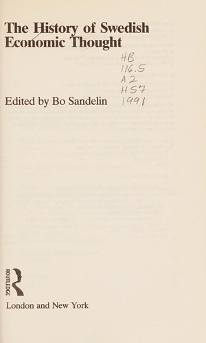 History of Swedish Economic Thought