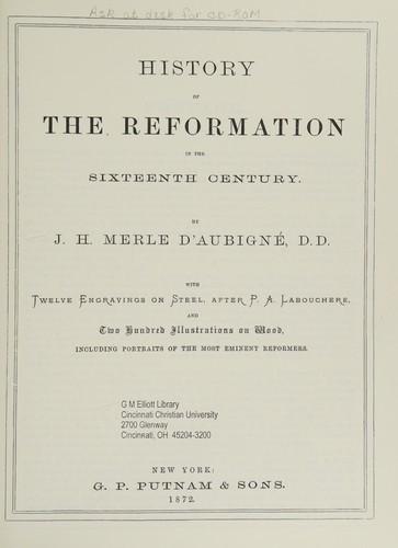 History of the reformation in the sixteenth century