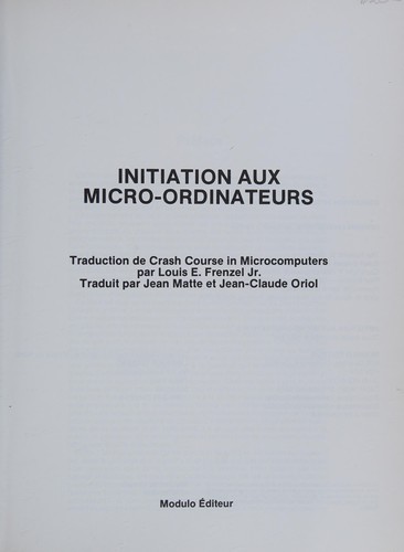 Initiation aux micro-ordinateurs