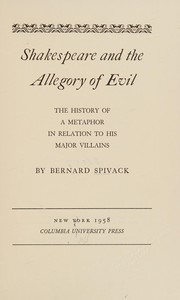 Shakespeare and the allegory of evil
