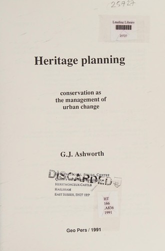 Heritage planning