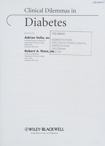 Clinical Dilemmas in Diabetes