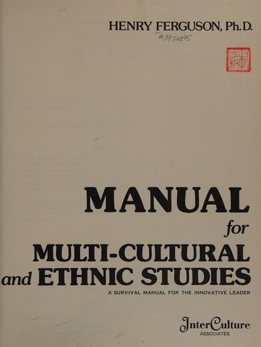 Manual for multi-cultural and ethnic studies