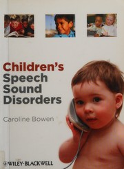Children's speech sound disorders