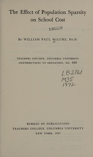 The effect of population sparsity on school cost