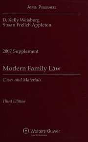 Modern Family Law Cases and Materials 2007 supplement