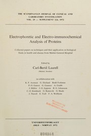 Electrophoretic and electro-immunochemical analysis of proteins