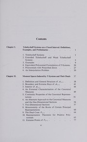 Tchebycheff systems