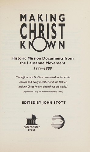 Making Christ known