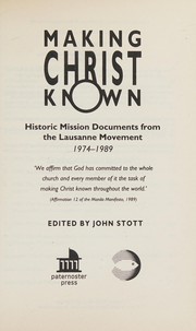 Making Christ known