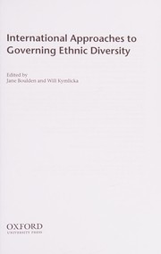 International Approaches to Governing Ethnic Diversity