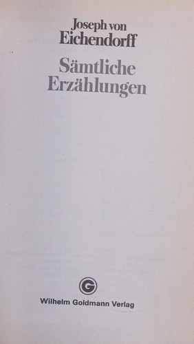 Samtliche Erzahlungen