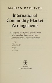 International commodity market arrangements