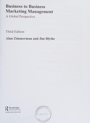 Business to Business Marketing Management