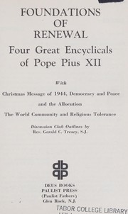 Four great encyclicals of Pope Pius XII
