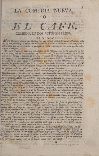 La comedia nueva, o, El café