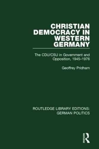 Christian Democracy in Western Germany