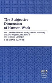 The subjective dimension of human work