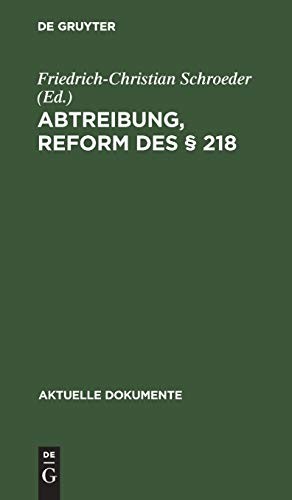 Abtreibung - Reform des [Teil] 218