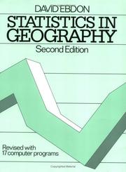 Statistics in geography