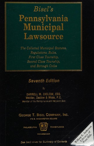 Bisel's Pennsylvania municipal lawsource