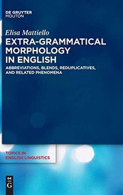 Extra-Grammatical Morphology in English
