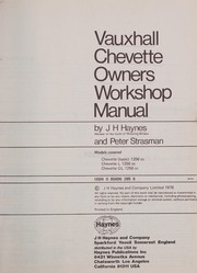 Vauxhall Chevette owners workshop manual