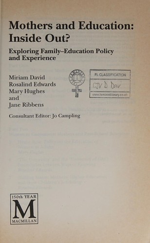 Mothers and Education : Inside Out?