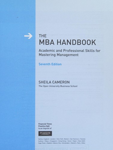 The MBA handbook