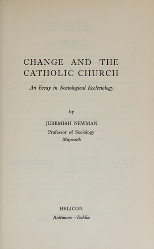 Change and the Catholic Church