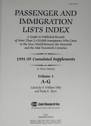 Passenger and Immigration Lists Index 1991-95 (Passenger and Immigration Lists Index Cumulated Supplement)